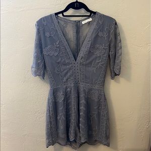 Socialite Blue Lace Romper